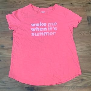 Old navy pink “Wake me up when it’s summer” shirt